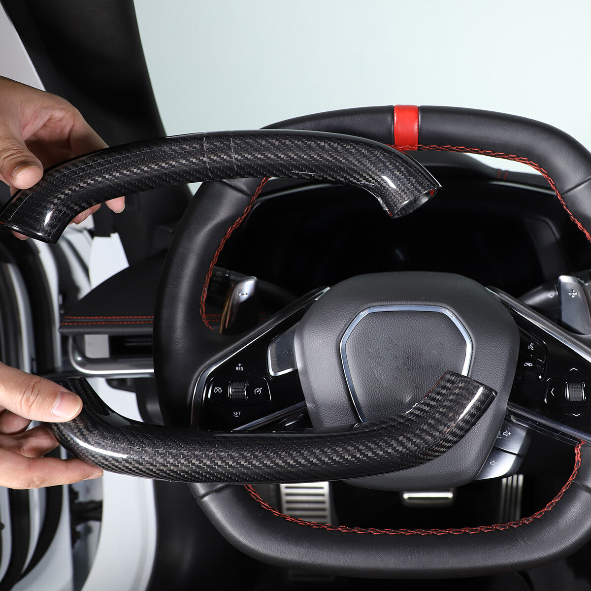 Real Dry Carbon Fiber Full Interior Center Set Trim Kit For Corvette C8 20-25 US - Styles 46-50 53