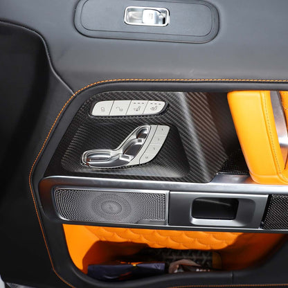 Matte Carbon Fiber Seat Adjustment switch Frame Cover For Benz G Class W463 19+ 8