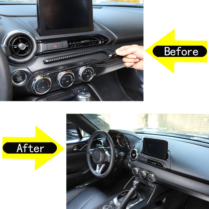 Real Carbon fiber Center Console air outlet frame Trim Cover For Mazda MX-5 16+ 12
