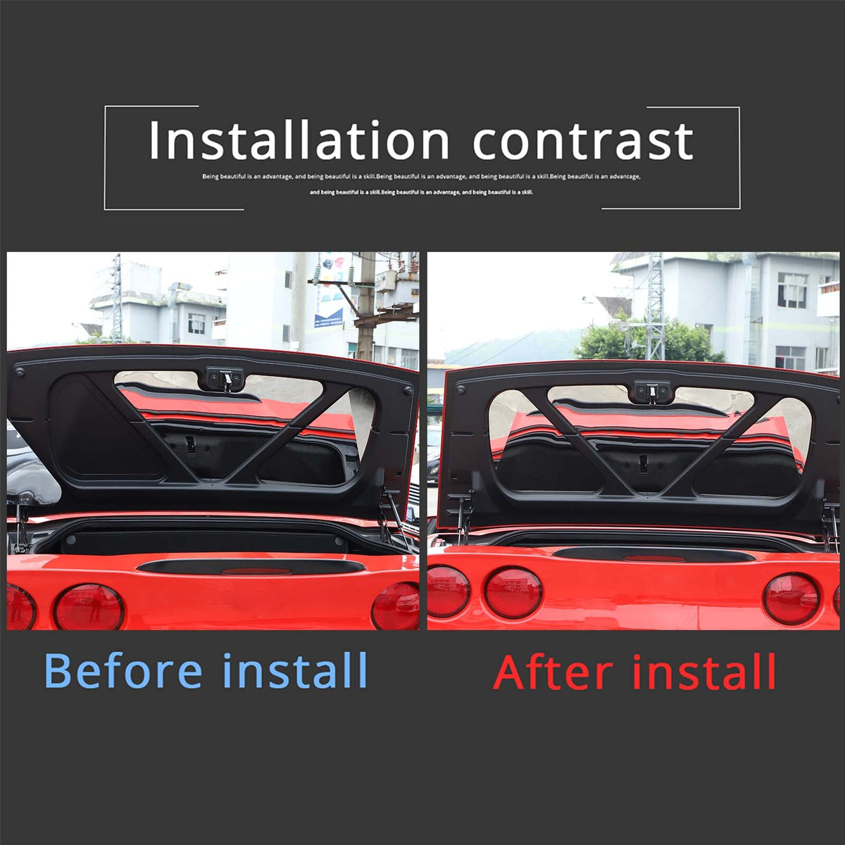 Silver Stainless steel Tail cover inner patch Trim For Corvette C6 2005-2013 8