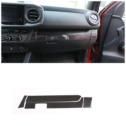 Real Carbon Fiber Co-pilot Central Control Panel Trim For Toyota Tacoma 15-20 2