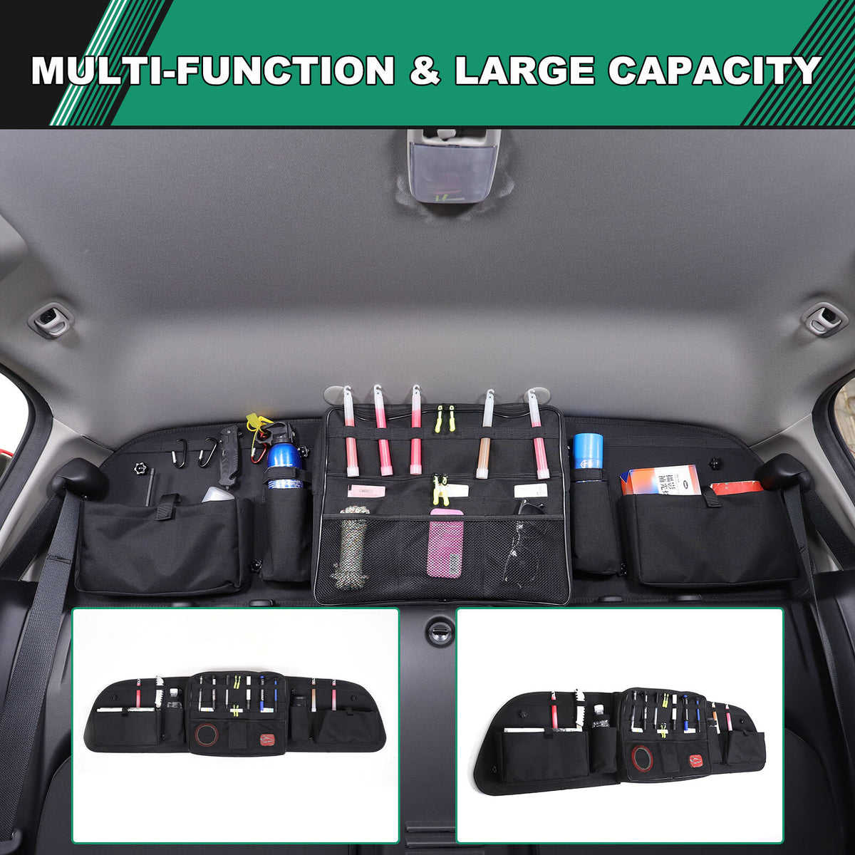 Rear Window Storage Bag Stowing Packet For Nissan Frontier 2022-24 13