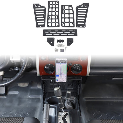 Magnetic Phoner Holder Center Console Molle Panel Device For Toyota FJ Cruiser 11