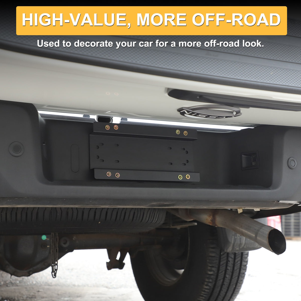 Carbon Steel Front License Plate Frame Trim For Nissan Frontier 22+ (US Version) 1