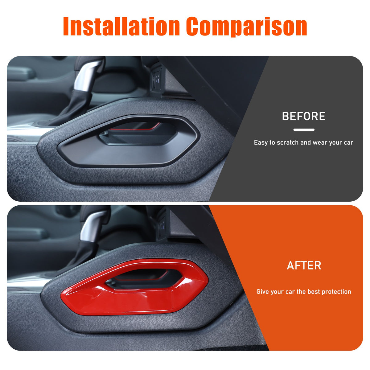 Sport Red ABS Center Console Side Armrest Trim Cover For Nissan Frontier 22+ US 20