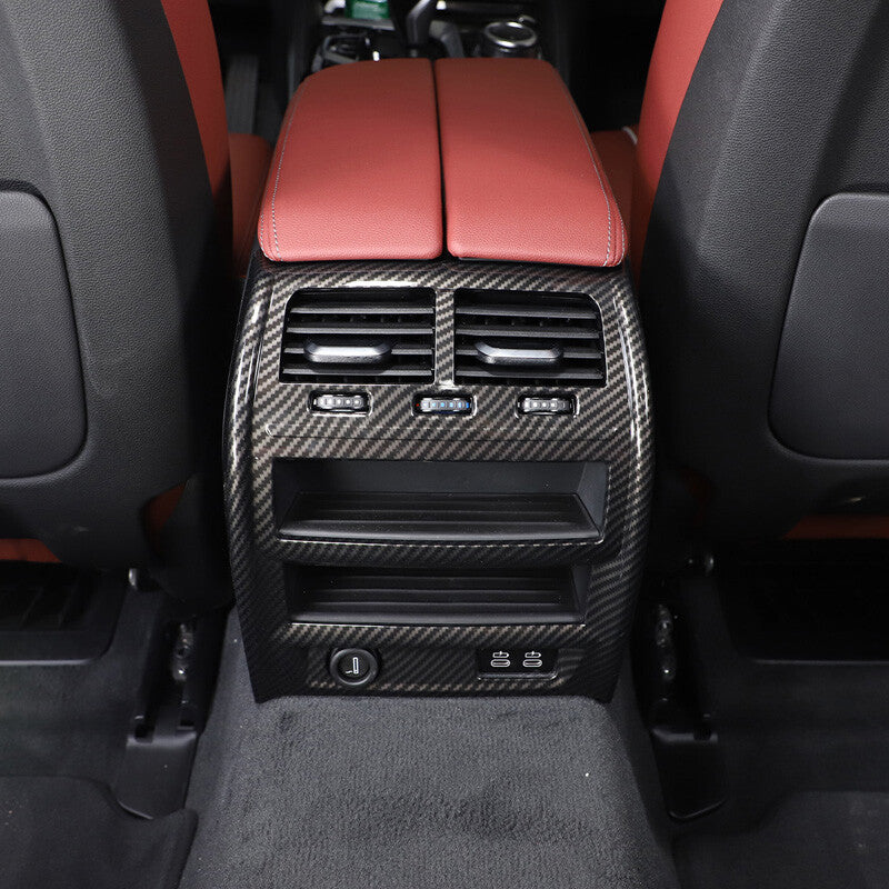 Carbon Fiber Color Rear Air Vent Outlet Frame Trim For BMW 5 Series G30 2020-22 4