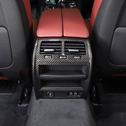 Carbon Fiber Color Rear Air Vent Outlet Frame Trim For BMW 5 Series G30 2020-22 4