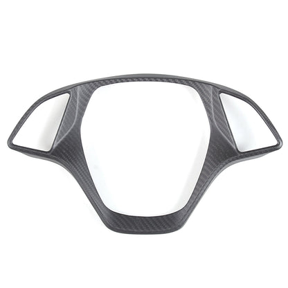 Matte Real Carbon Fiber Interior Steering Wheel Cover Trim For Corvette C7 14-19 3