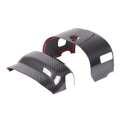 Real Dry Carbon Fiber Steering wheel base upper trim for For Corvette C7 2014-19 5