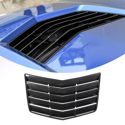 Real Carbon Fibe Front Bumper Hood Vent Louver Cover Kit For Corvette C7 2014-19 2