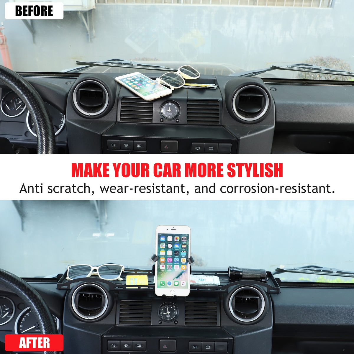 Dashboard Phone Holder Mount Bracket Storage Box For LR Defender L316 04-18 16