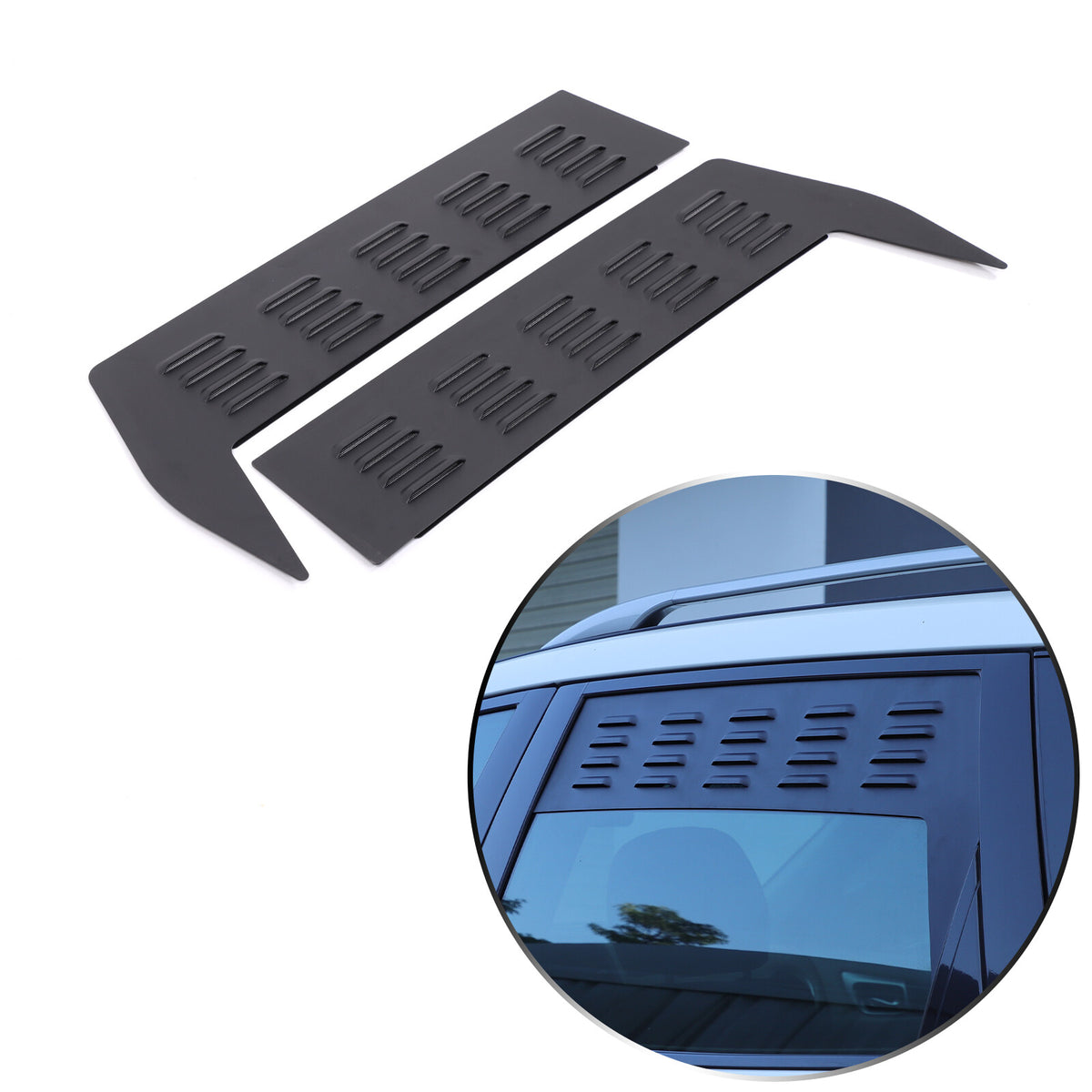 Rear Door Window Louver Air Vent Panel Trim Cover For Nissan Pathfinder 2013-18 5