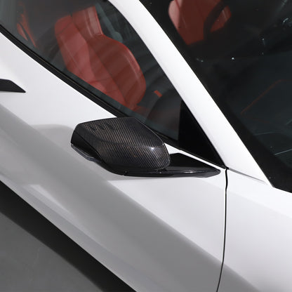 Real Carbon Fiber Side Mirror Air Duct Trim Cover For Corvette C8 2020+ US 19