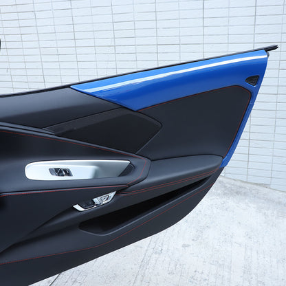 Blue ABS Inner Interior Door Panel Cover Trim For Corvette C8 Z51 Z06 2020-26 US 15