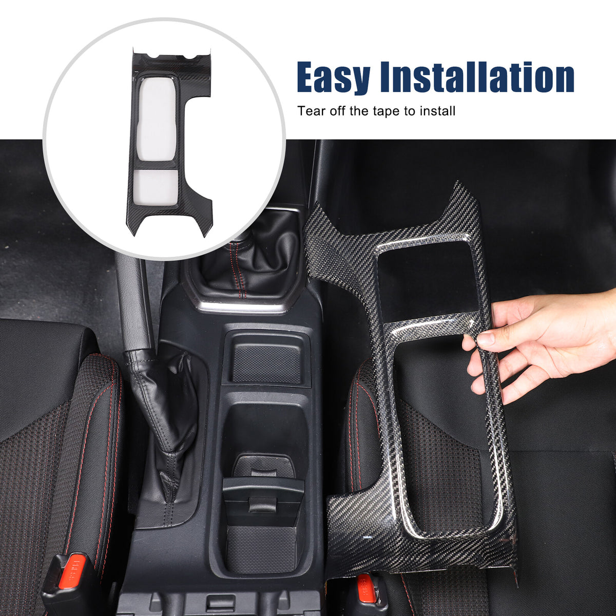 Real Carbon Fiber Console Gear Shift Panel For Subaru WRX STI VB S4 MT 2022 2024 18
