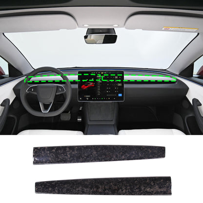 Forged Real Carbon Fiber Dashboard Panel Cover Trim For Tesla Model Y 3 2016-22 11