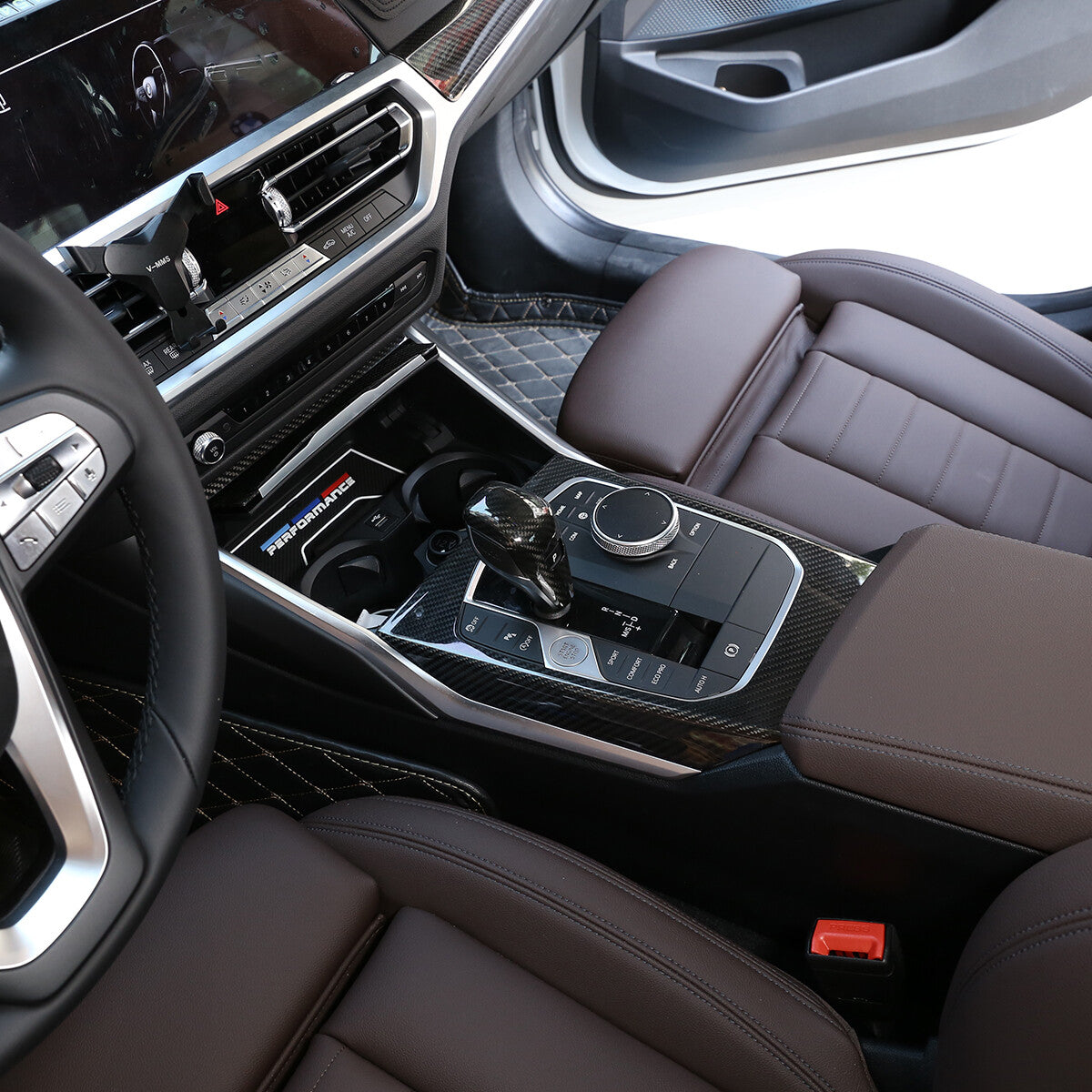Real Carbon Fiber Center Console Gear Shift For 330i 430i G20 G21 G22 20-25 7