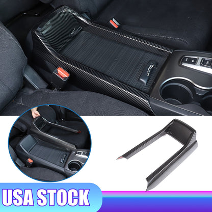Carbon Fiber Center Console Armrest Box Side Panel Trim for Honda Pilot 16-22 1