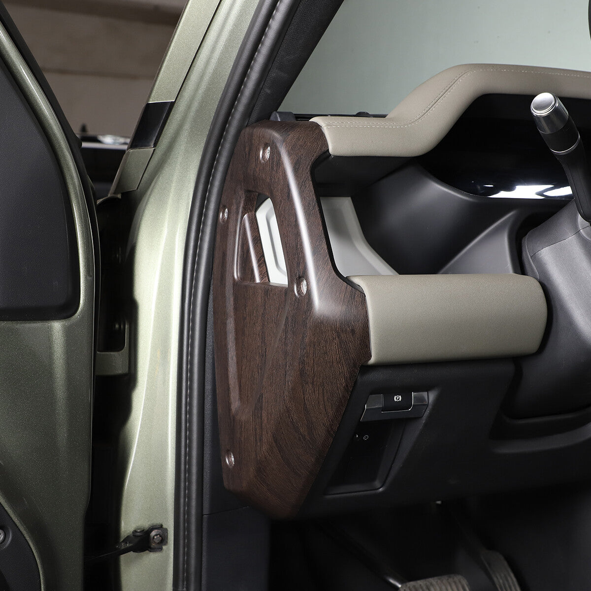 Grain Dashboard Side Panel Trim Cover For Land Rover Defender 90 110 2020-23 2