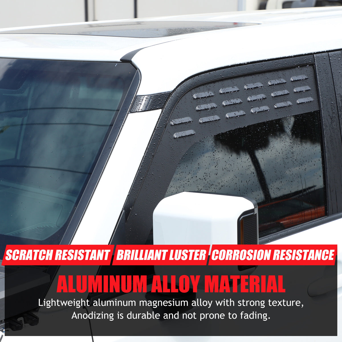 Front Door Window Louver Air Vent Panel Trim For Toyota Land Cruiser LC250 24+ 20
