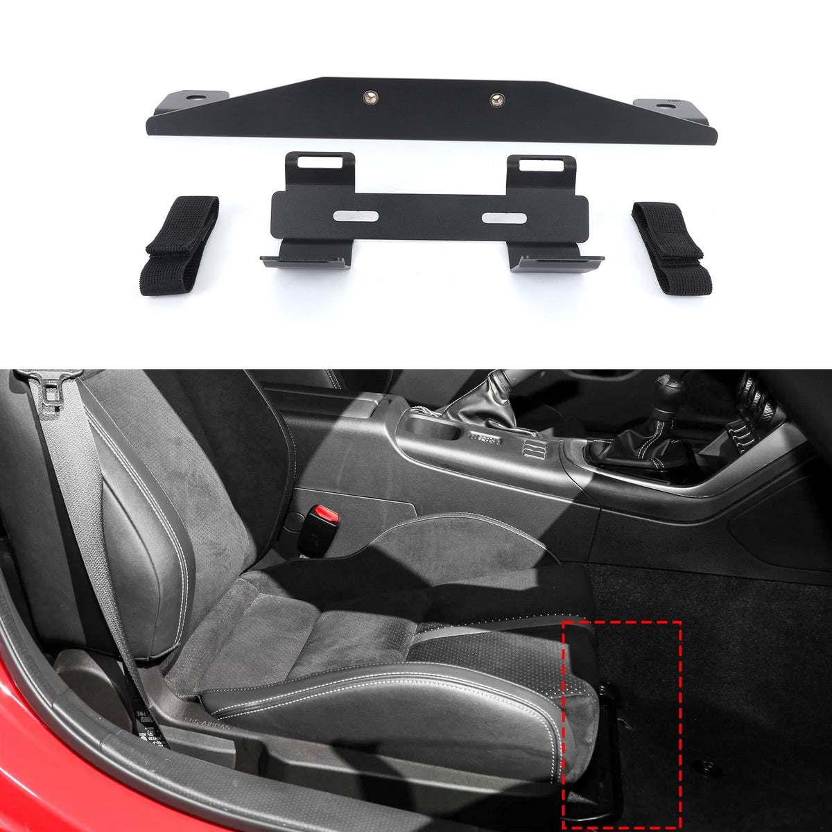 Black Aluminum Fire Extinguisher Bracket For Toyota 86/Subaru BRZ 2022+ US 2
