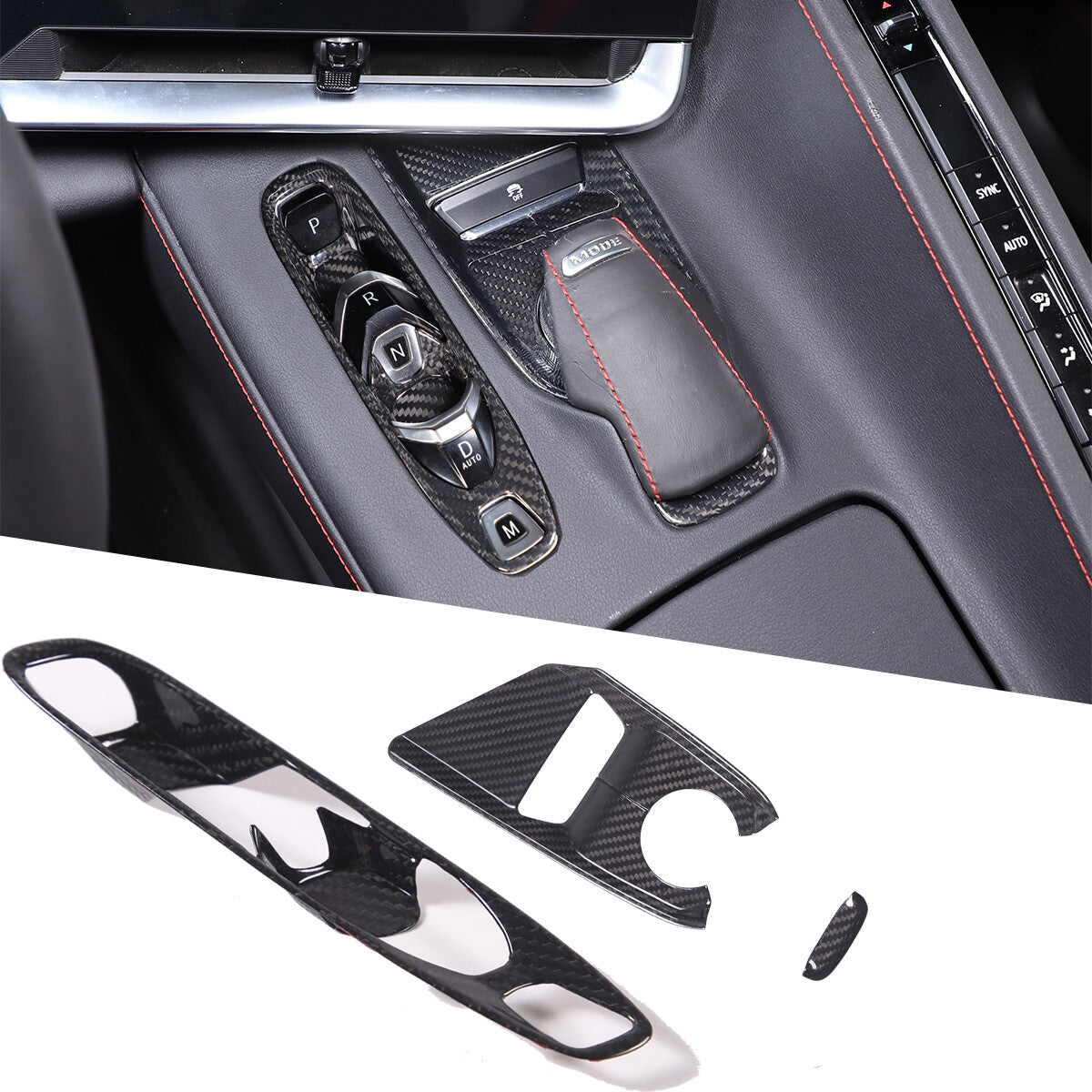 Real Carbon Fiber Interior Trim Cover For C8 Corvette Stingray Z51 Z06 Z07 20-25 93