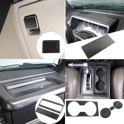 Soft Carbon fiber Interior door Panel Trim Sticker Set For Hummer H2 2003-07 1