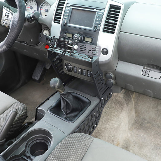 Off-Road Console Molle Panels Digital Device Mount For Nissan Frontier 2009-17 1