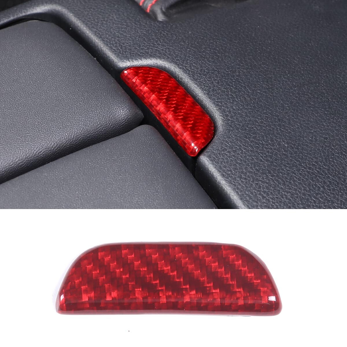 Red Real Carbon Fiber Interior Center Console Trim Set Kit For Subaru BRZ 22+ 26