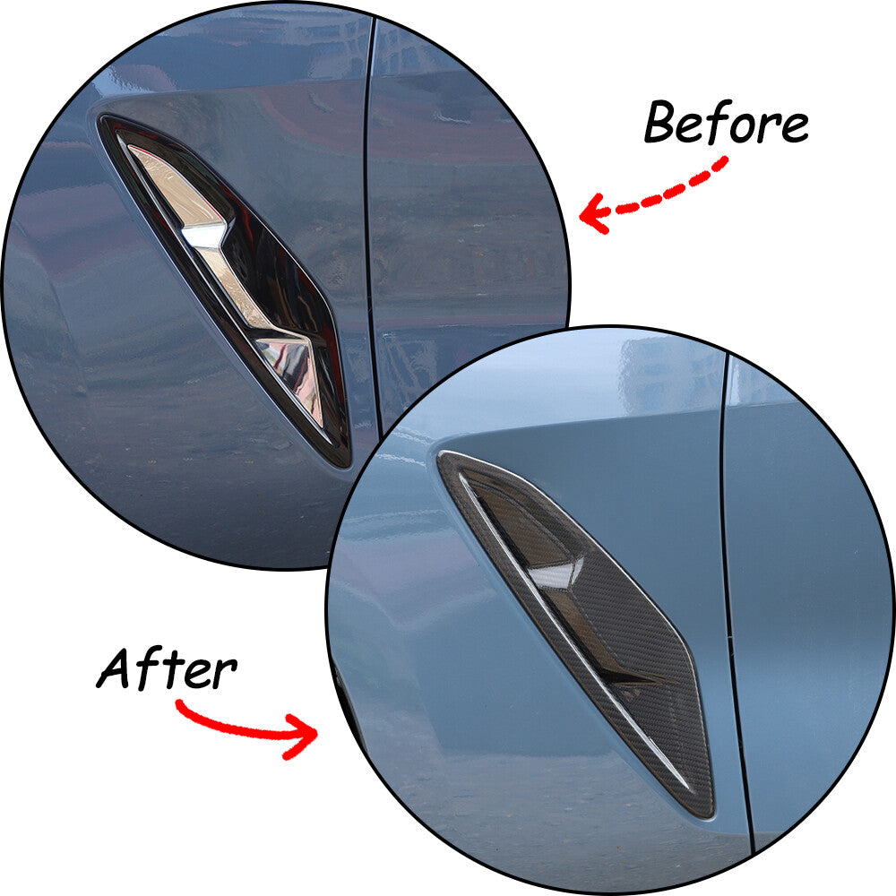 For BMW 8 Series G14 G15 G16 840i 2018-22 Dry Carbon Side Air Fender Vent Cover 2