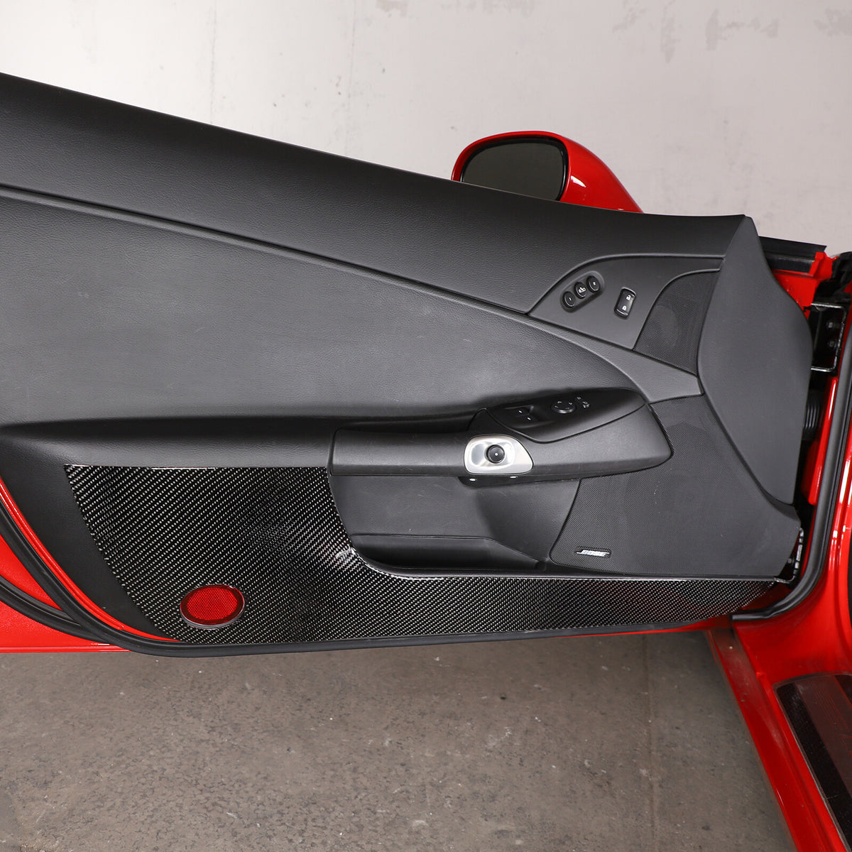 Carbon Fiber Door Bottom Anti Kick Scratch trim Sticker For Corvette C6 05-13 US 8