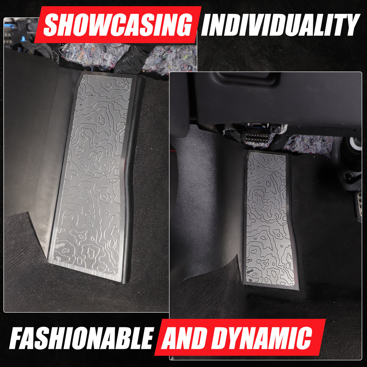 Silver Stainless Steel Left Foot Rest Pedal for Corvette C8 2020+ 8