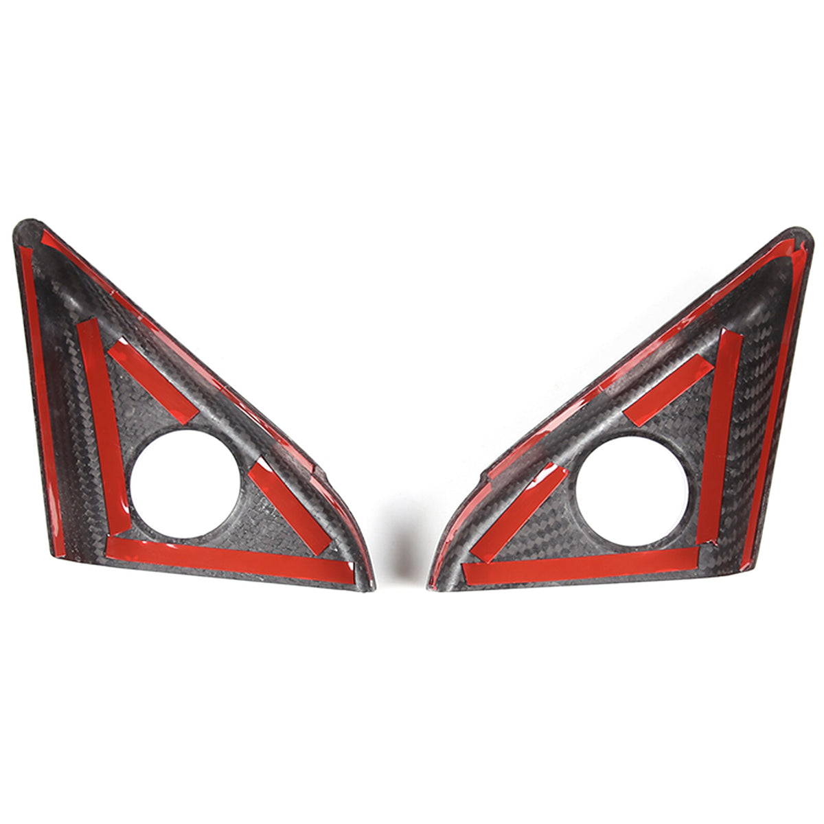 Matte Real Carbon Fiber Door Speaker Frame Trim Cover For Nissan GTR R35 2008-16 7