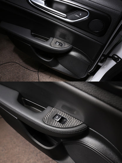 Real Carbon Fiber Window Switch Panel Trim For Alfa Romeo Giulia 952 2017-2020 4