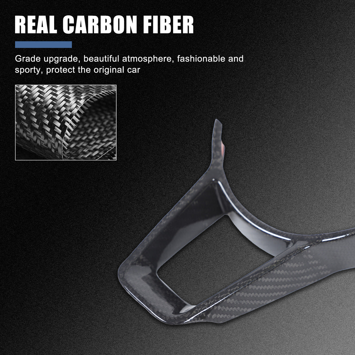 Real Carbon Fiber Steering Wheel U Type Cover Trim For Nissan Z RZ34 400Z 2023+ 9