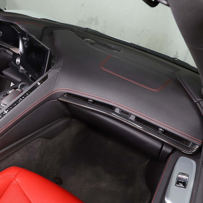 Carbon Fiber ABS Center Console Dashboard Panel Trim Kit For Corvette C8 20-25 8