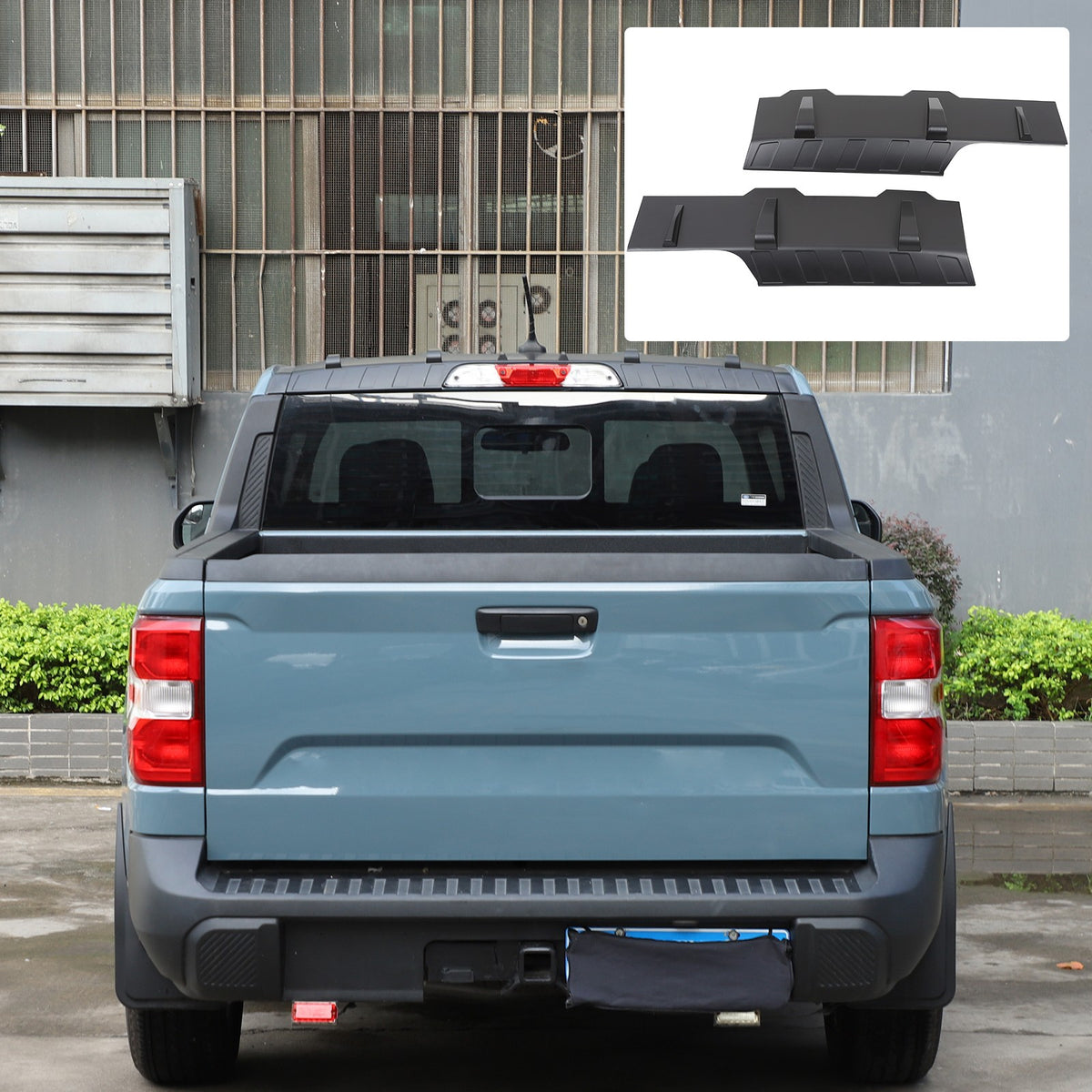 Matte Black ABS Roof Rear Spoiler Trim For Ford Maverick 2022+ 5