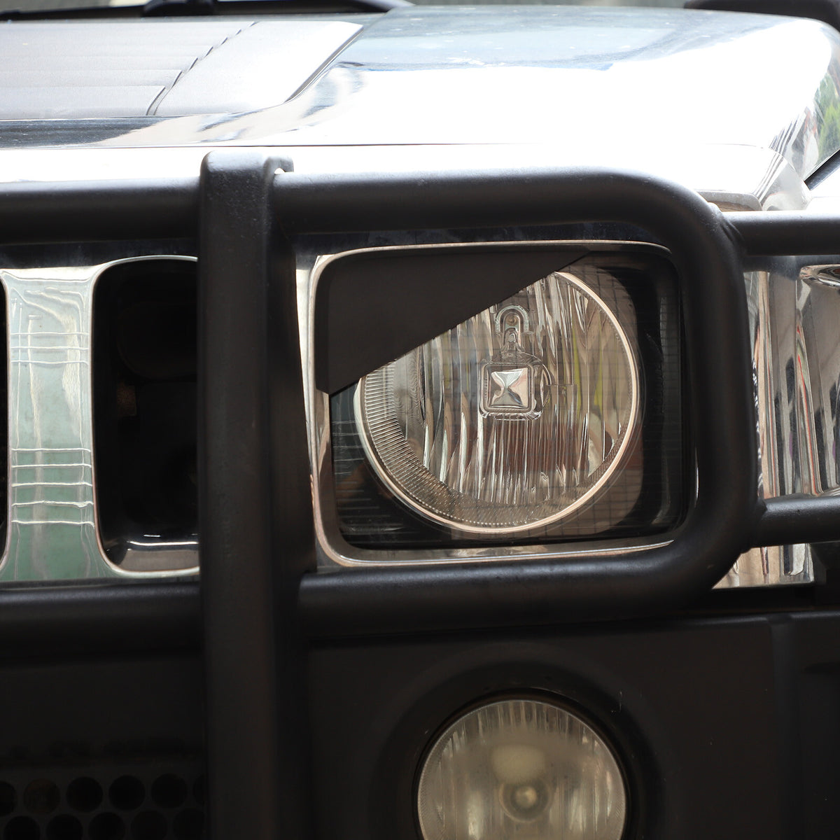 Front Light Headlight Lamp Angry Eyes Trim Cover For Hummer H3 2005-2009 5