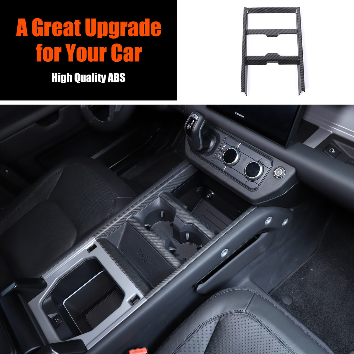 ABS Carbon Fiber Center Console Gear Frame Trim For LR Defender L663 2025+ US 20