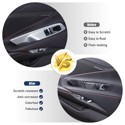 Real Carbon Fiber Window Lift Button Frame Trim For Corvette C8 Coup 2020-2026 7