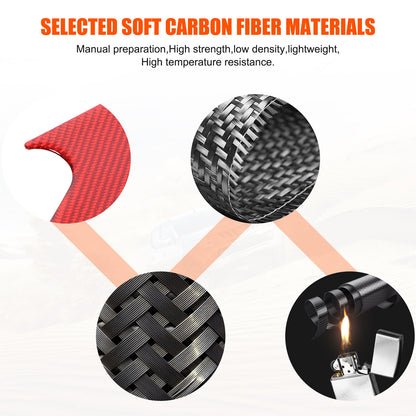 Red Carbon Fiber Interior Door Panel Anti Kick Trim Sticker For Corvette C8 20+ 4