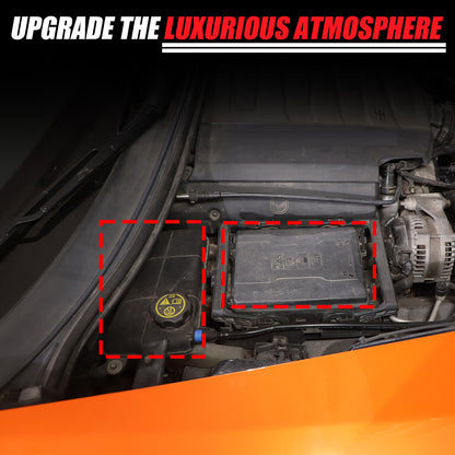 Black Aluminum Alloy Antifreeze Fuse Box Cover Trim For Corvette C7 2014-2019 US 19