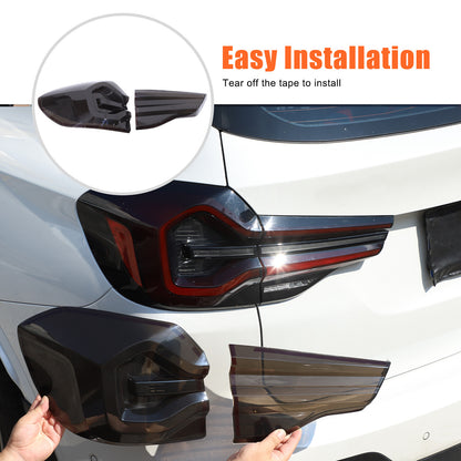 Smoked Black Rear Tail Light Guard Decor Cover Trim Bezels For BMW X3 G01 22-24 21