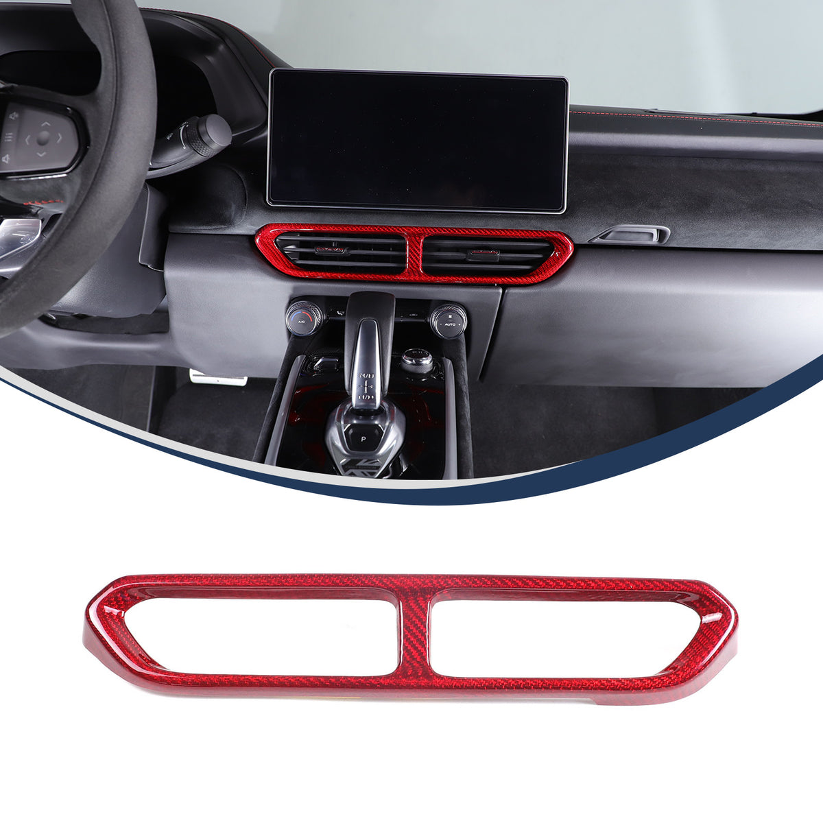 Red Real Carbon Fiber Interior Exterior Conosle Trim Cover For Lotus EMIRA 21-25 224