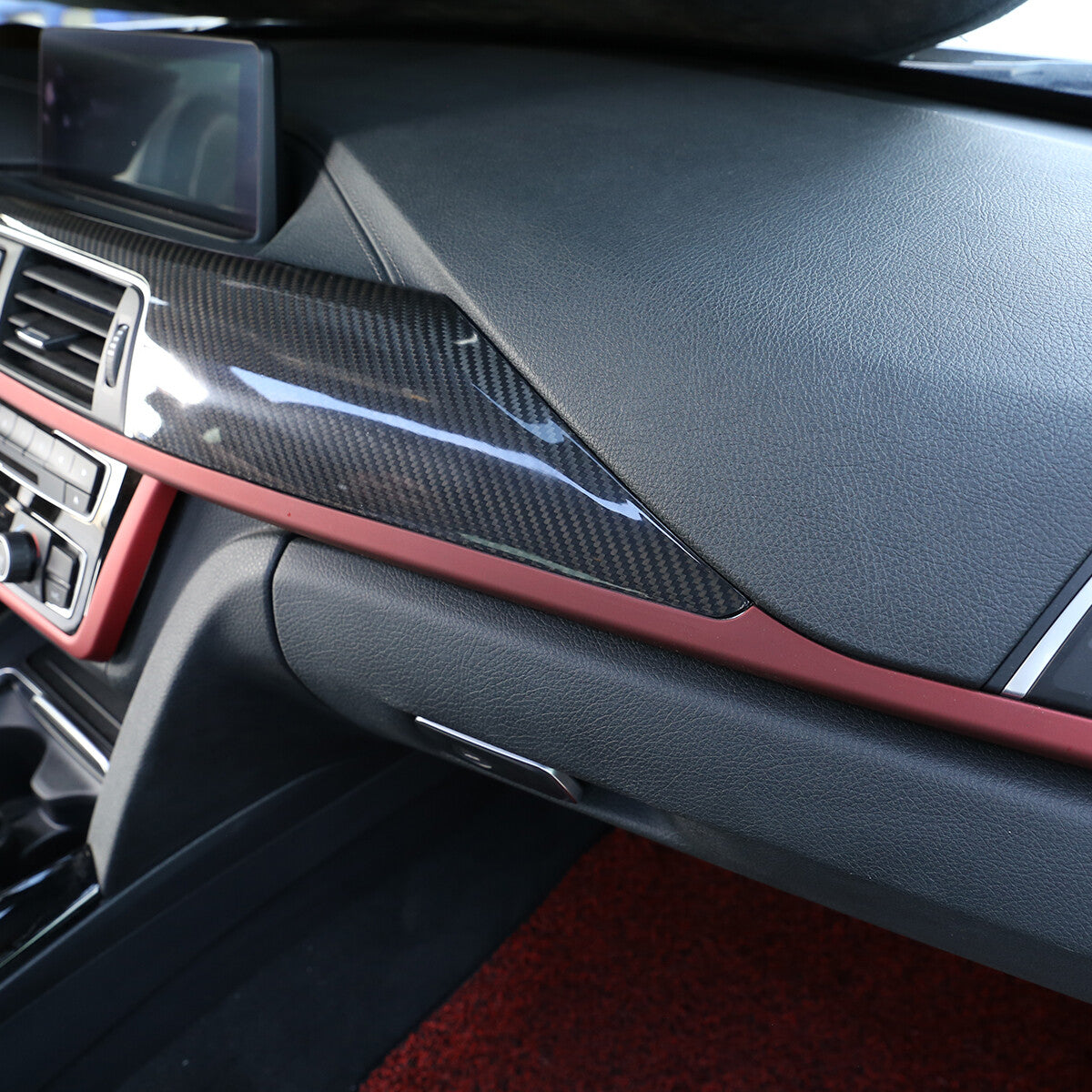 Real Carbon Fiber Interior Dashboard Center Trim for BMW 3 Series F30 F34 14-18 15