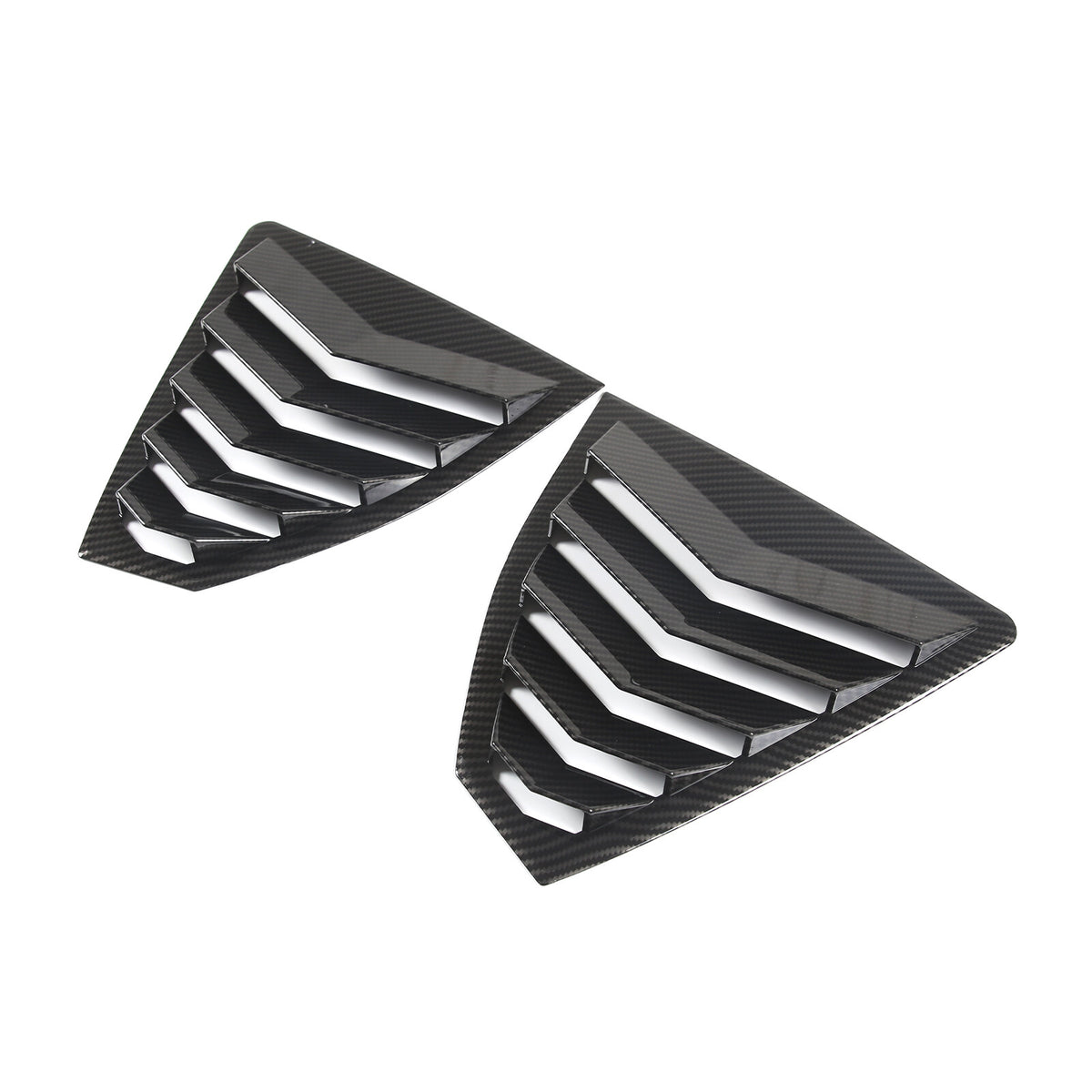 ABS Carbon Fiber Rear Window Louvers Shutter Blinds Trim For Subaru WRX VB 22-24 14