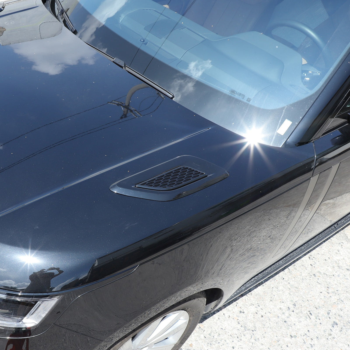 Piano Black ABS Exterior Hood Air Vent Trim For Range Rover Vogue L460 2023+ 9