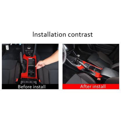 Red ABS Center Console Gear Shift Cup Holder Trim for Subaru WRX VB MT 2022-24 17