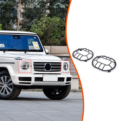 Carbon Front Headlight Protection Mesh Trim Cover For Benz G-Class W463 2019+ 9