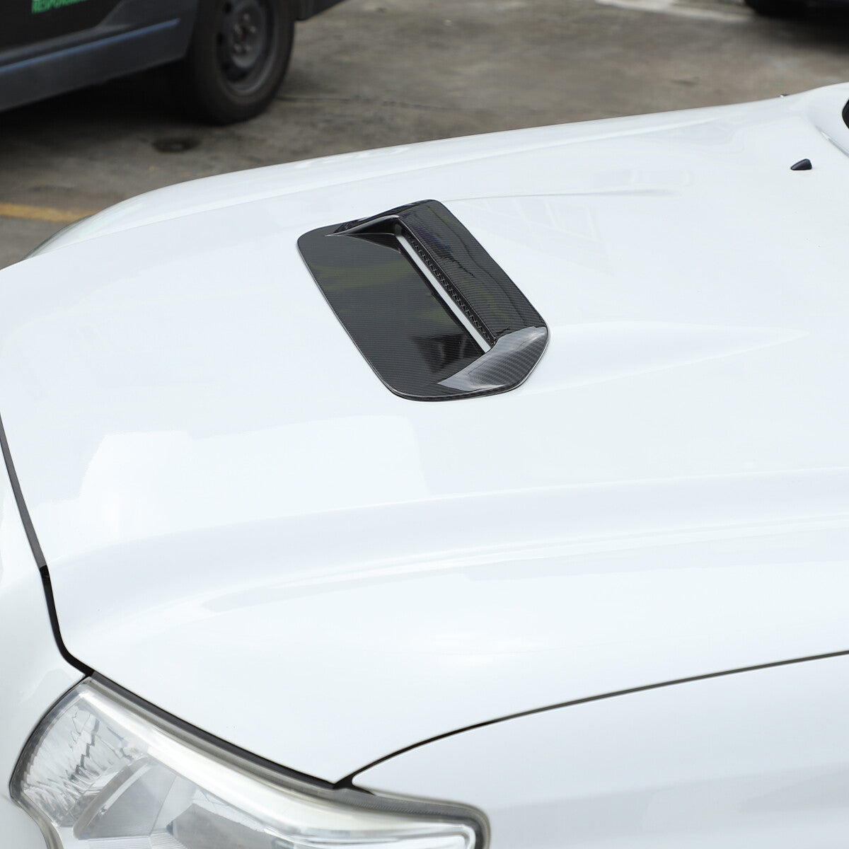 Carbon fiber engine hood air outlet vent cover trim for Toyota Tacoma 13-15 6